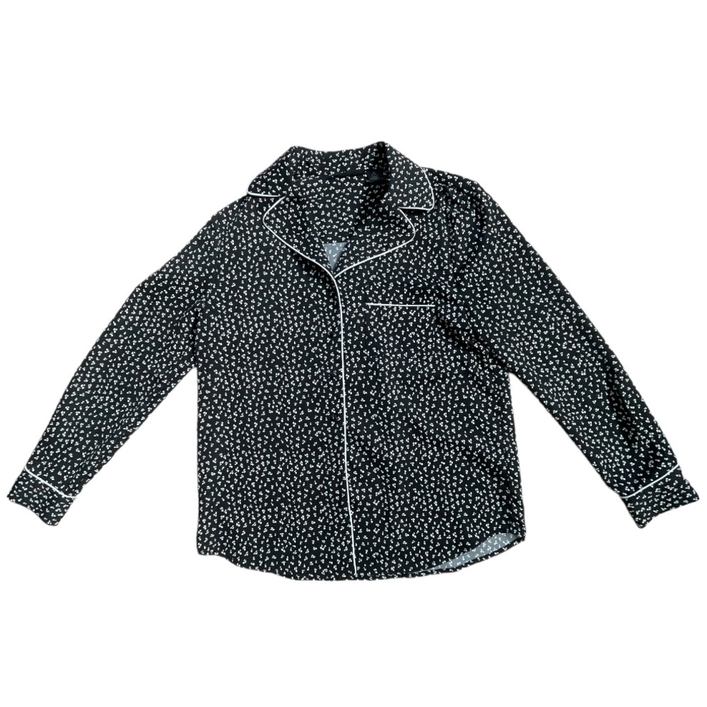 Halogen black and white xs petite pajama shirt